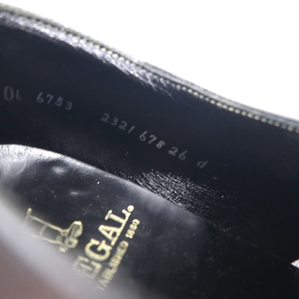 REGAL Monk Strap Dress Shoes, Size 26cm, Black Leather, Embossed, 2321, Made in Japan