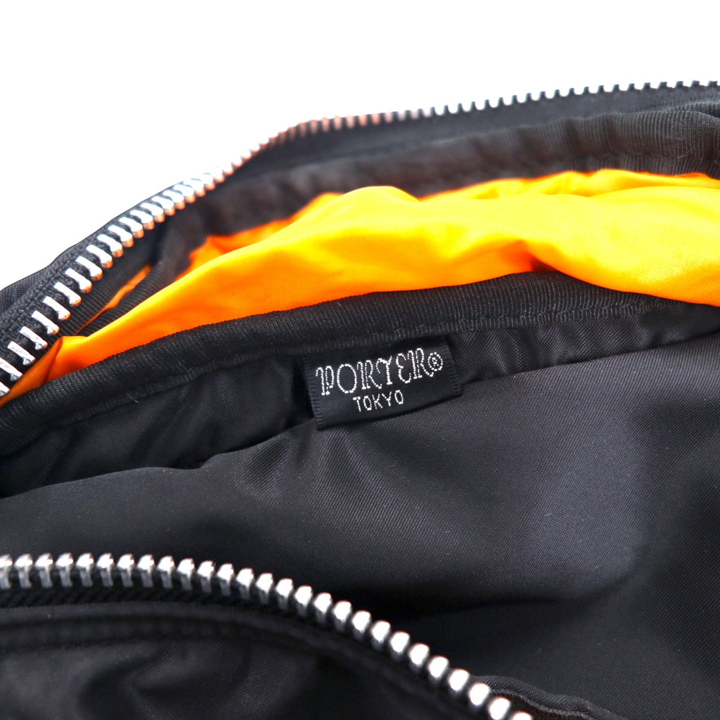 PORTER TANKER Waist Bag Body Bag Black Nylon Made in Japan