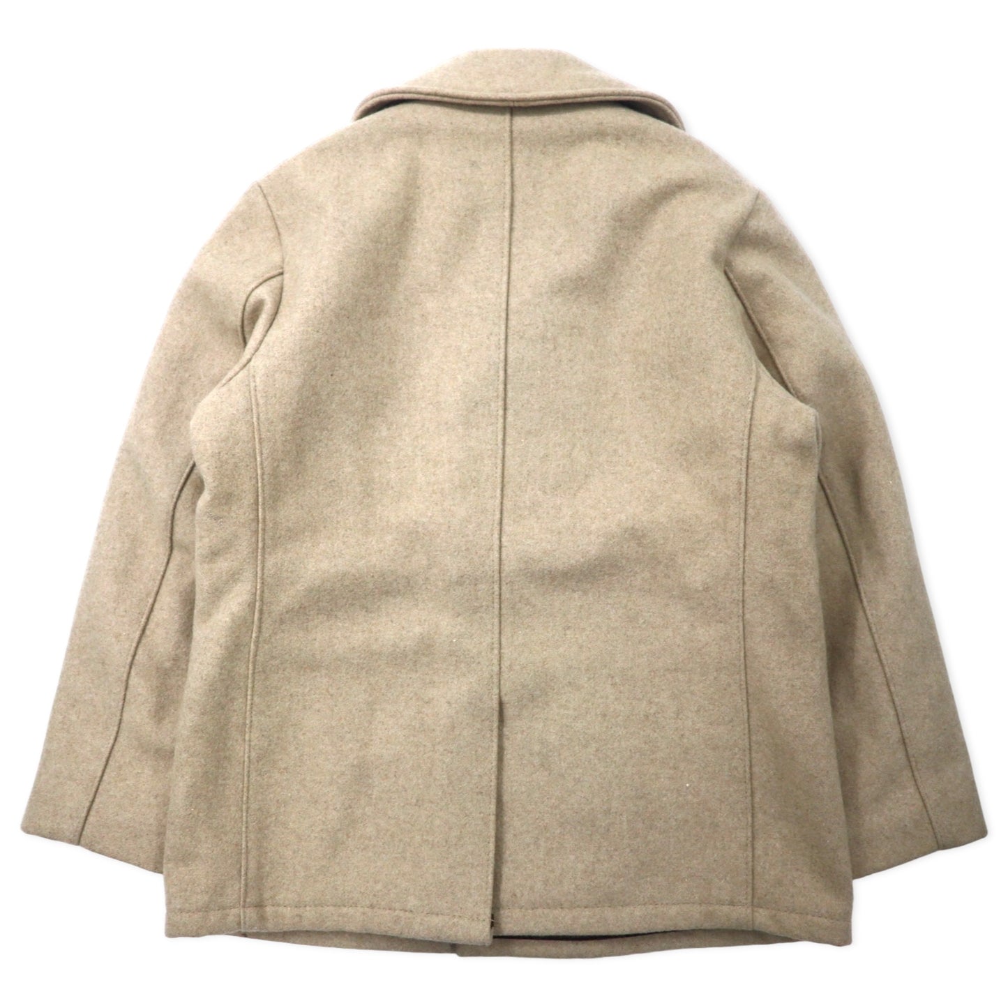 Schott USA製 ピーコート 42 ベージュ ウール キルティングライナー U.S. 740N PEA COAT