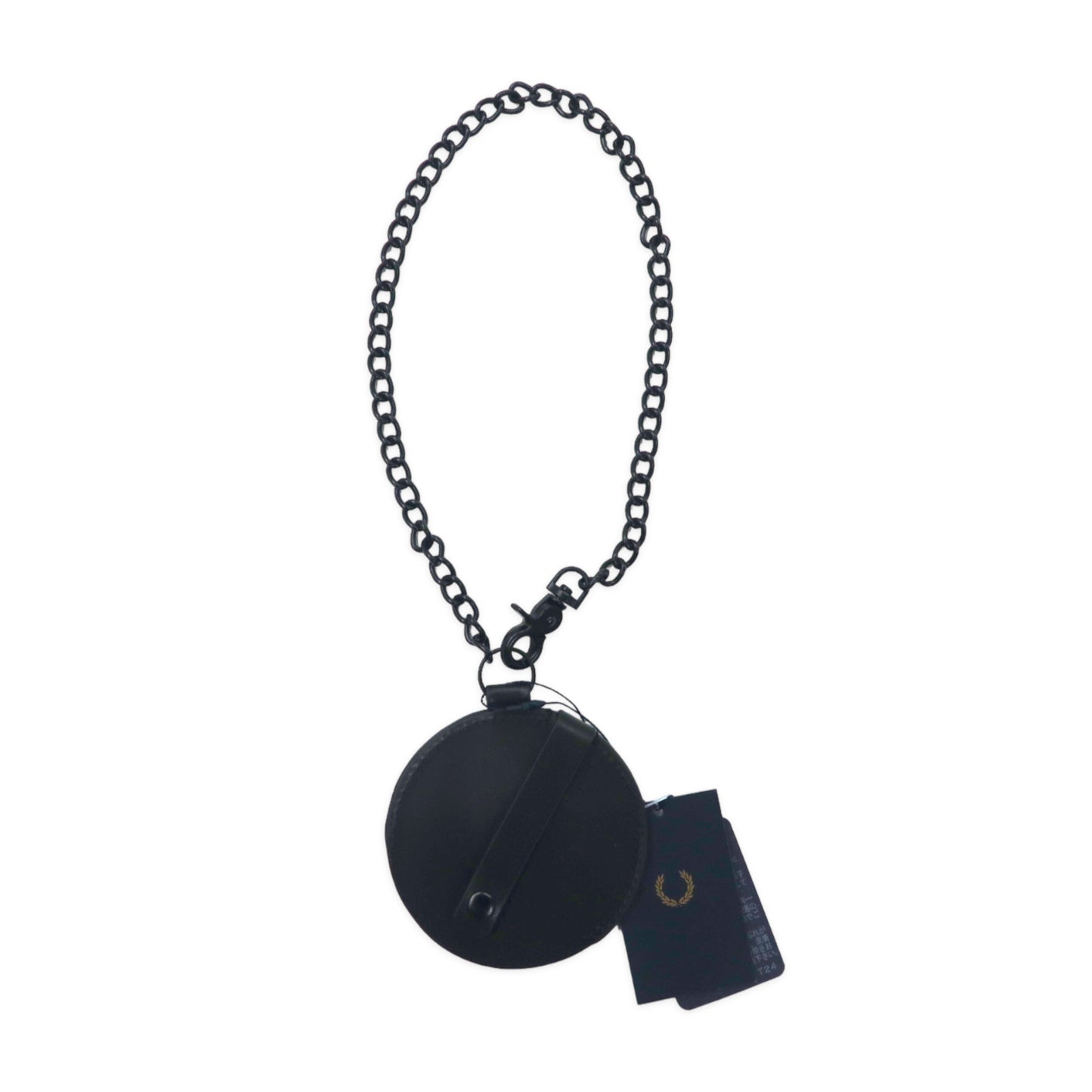 FRED PERRY レザー キーチェーン ウェレットチェーン ブラック LAUREL WREATH LEATHER KEY FOB L2306 未使用品