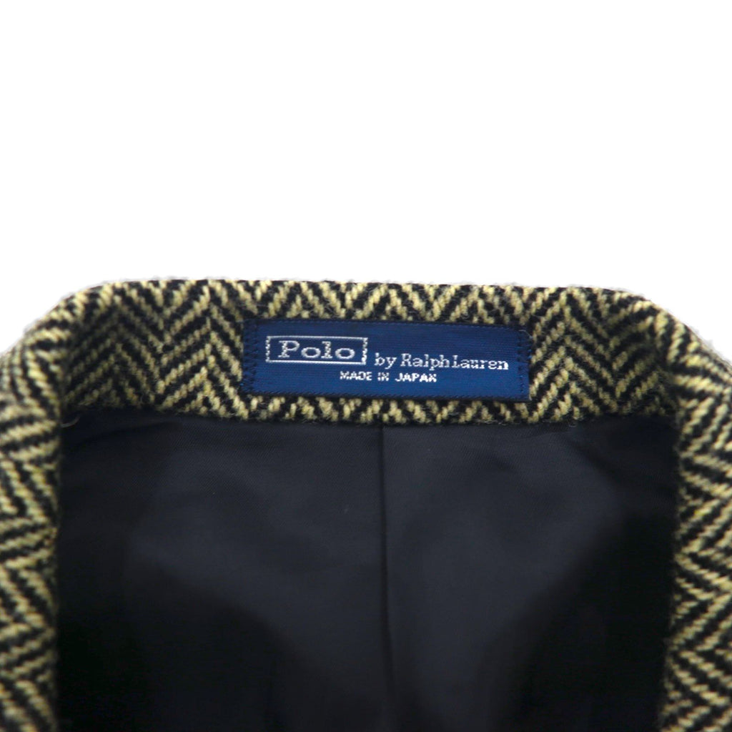 Polo Ralph Lauren 90s Made in Japan Herringbone Tweed 3B Tailored Jacket, Size M, Gray Wool