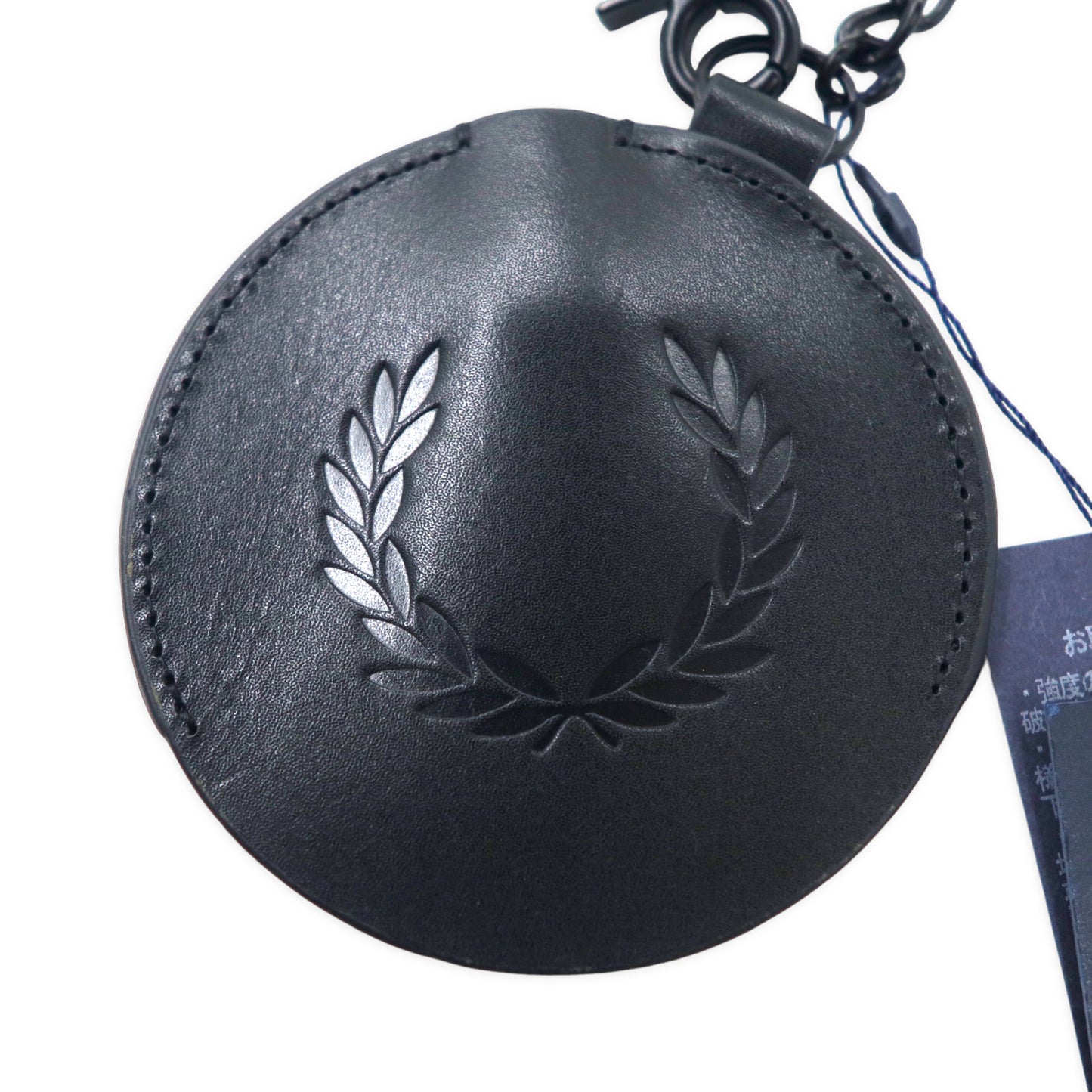 FRED PERRY レザー キーチェーン ウェレットチェーン ブラック LAUREL WREATH LEATHER KEY FOB L2306 未使用品