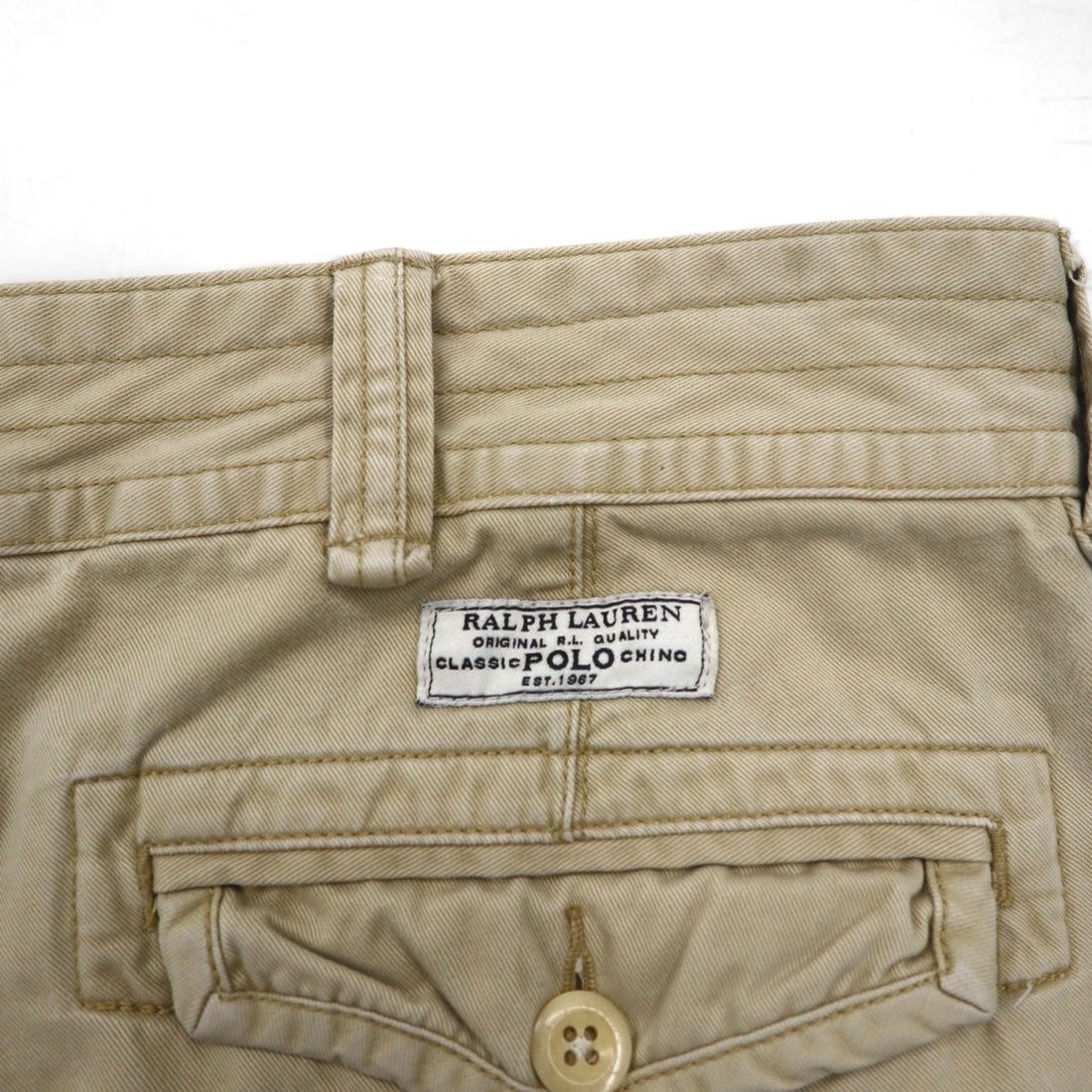 POLO RALPH LAUREN ポロチノ バギー ショート カーゴパンツ ハーフパンツ L ベージュ コットン