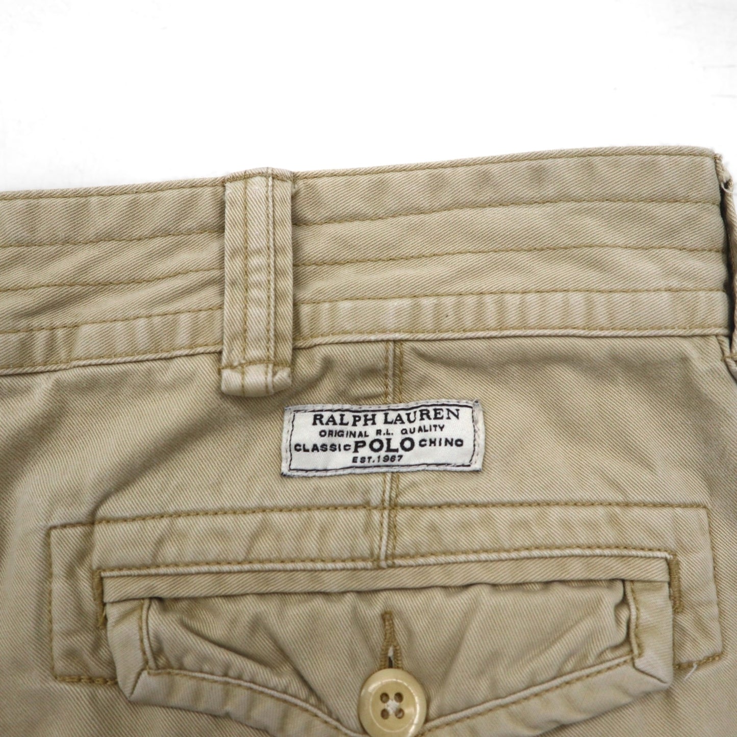 POLO RALPH LAUREN ポロチノ バギー ショート カーゴパンツ ハーフパンツ L ベージュ コットン