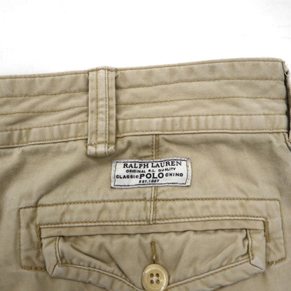 POLO RALPH LAUREN ポロチノ バギー ショート カーゴパンツ ハーフパンツ L ベージュ コットン