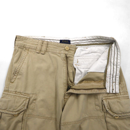 POLO RALPH LAUREN ポロチノ バギー ショート カーゴパンツ ハーフパンツ L ベージュ コットン