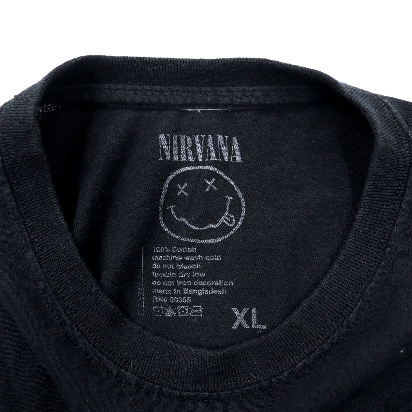 NIRVANA バンドTシャツ XL ブラック コットン スマイリー