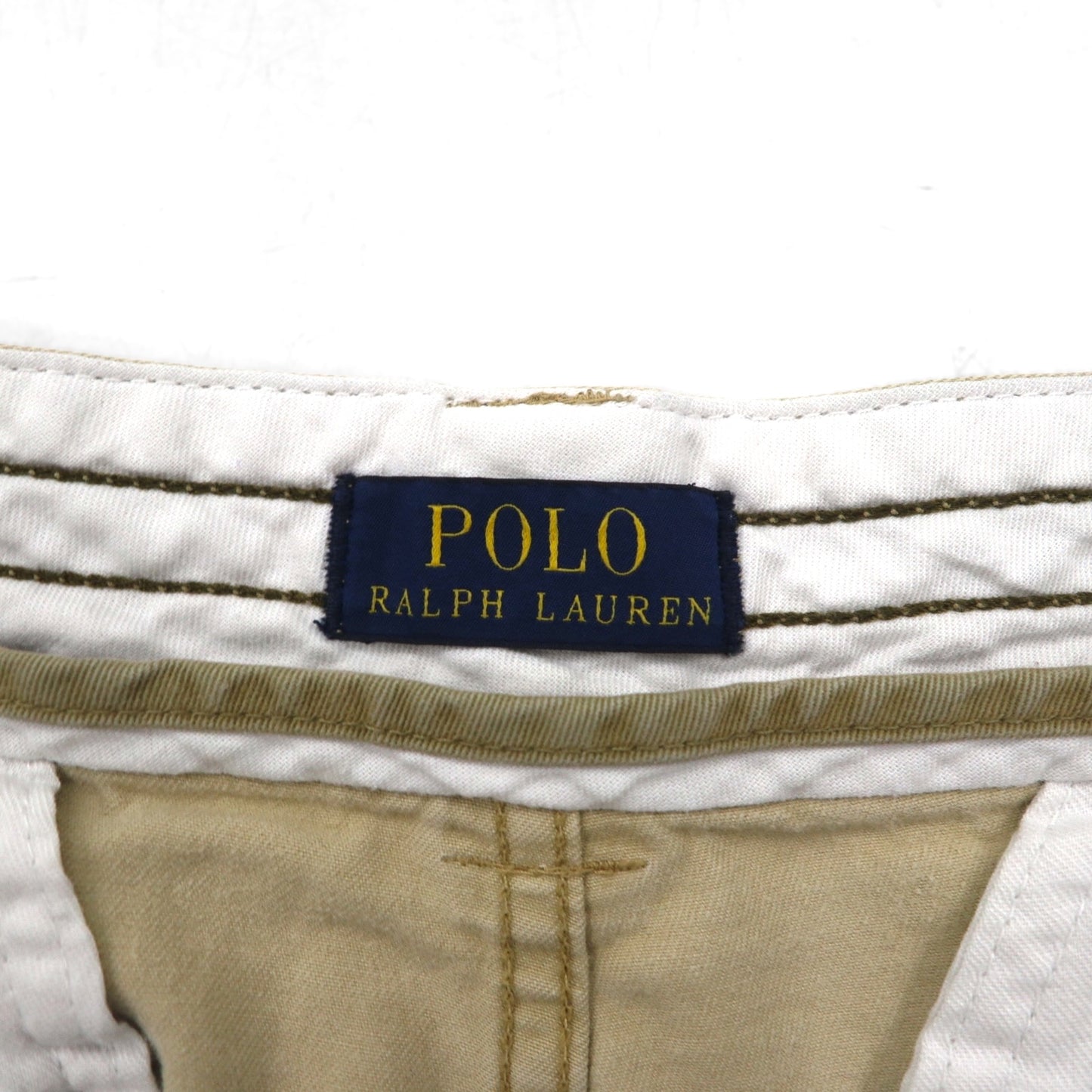POLO RALPH LAUREN ポロチノ バギー ショート カーゴパンツ ハーフパンツ L ベージュ コットン