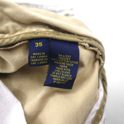 POLO RALPH LAUREN ポロチノ バギー ショート カーゴパンツ ハーフパンツ L ベージュ コットン