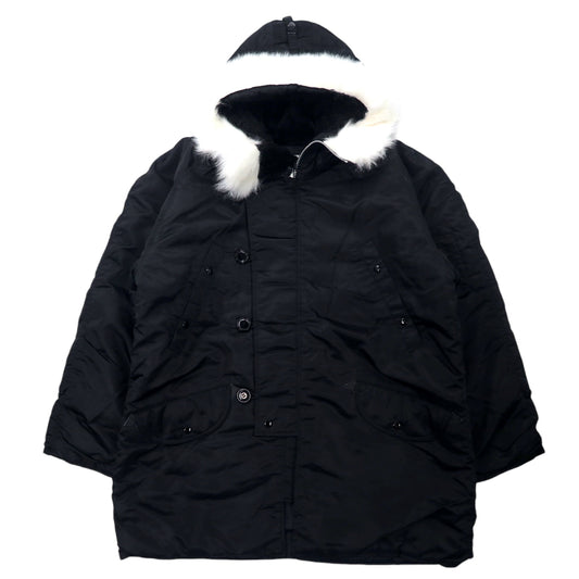 日本然リトテ-古着オンライン-US ARMY N-3B フライトジャケット L ブラック ナイロン ミリタリー PARKA. EXTREME COLD WEATHER 3553-954-2121 Master Jim-US Army N-3B Flight Jacket L Black Nylon Military PARKA. EXTREME COLD WEATHER 3553-954-2121 Master Jim