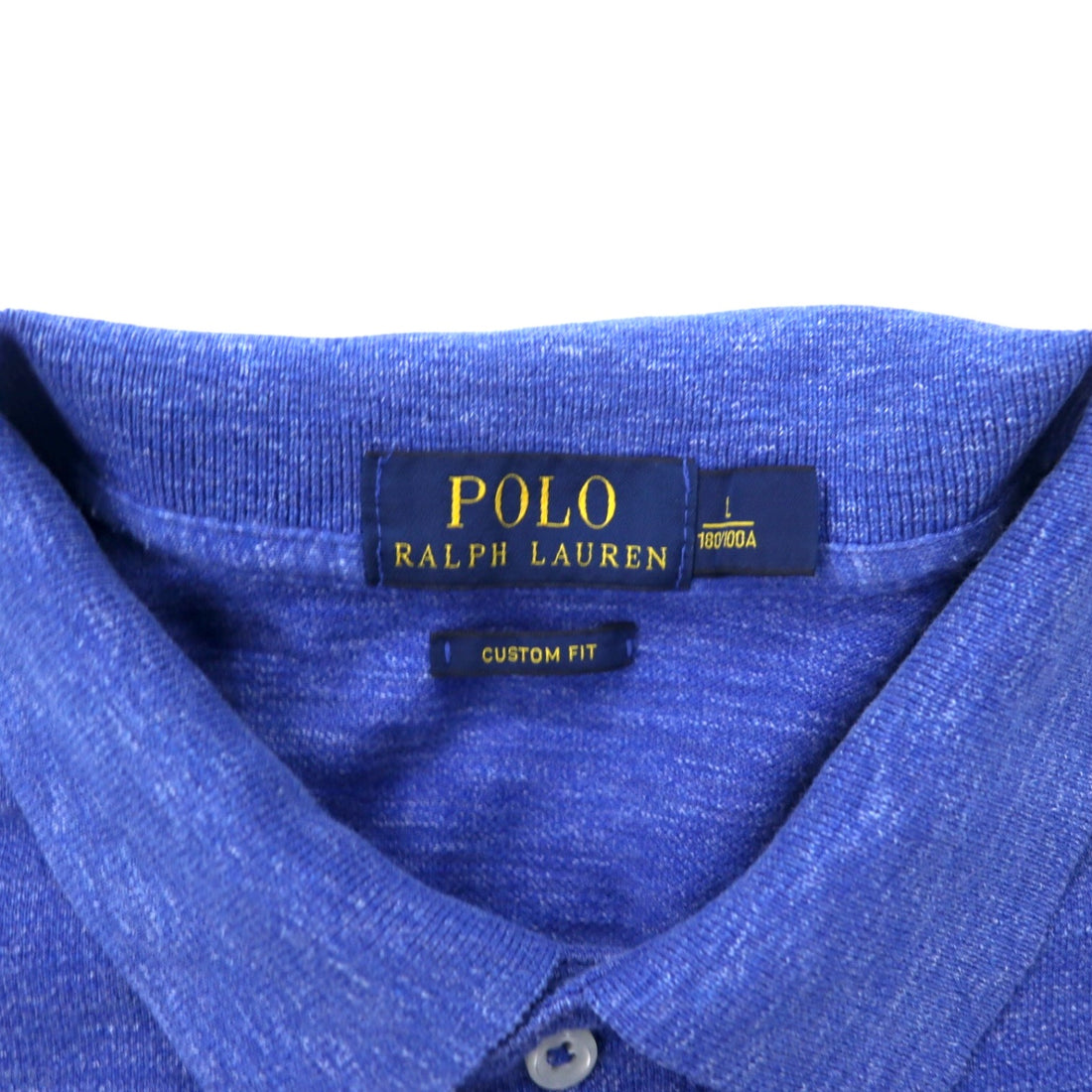 POLO RALPH LAUREN Polo shirt L Blue cotton Small pony embroidery