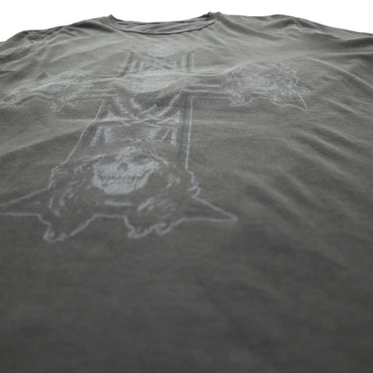 USA製 GUNS N' ROSES ガンズアンドローゼズ バンド Tシャツ XL グレー 両面 スカル クロス LUCKY BRAND