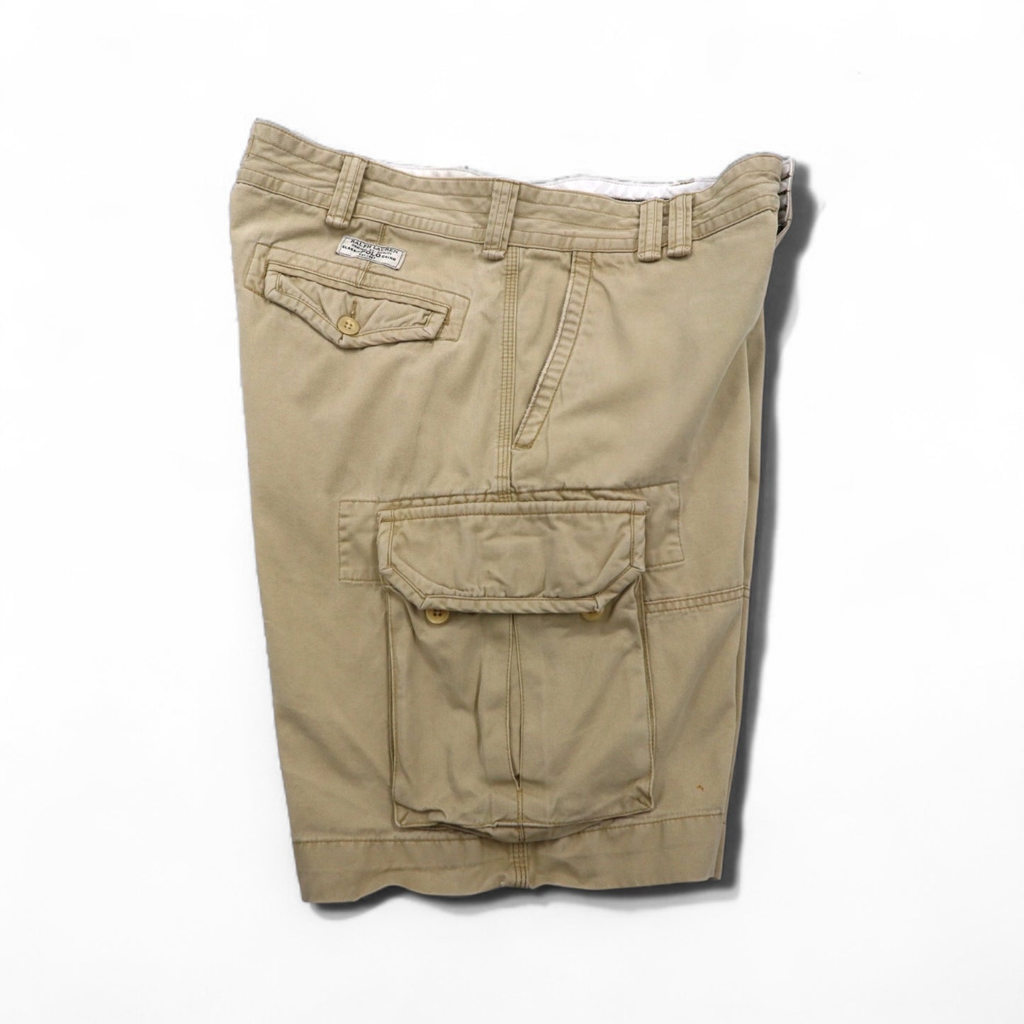 POLO RALPH LAUREN ポロチノ バギー ショート カーゴパンツ ハーフパンツ L ベージュ コットン