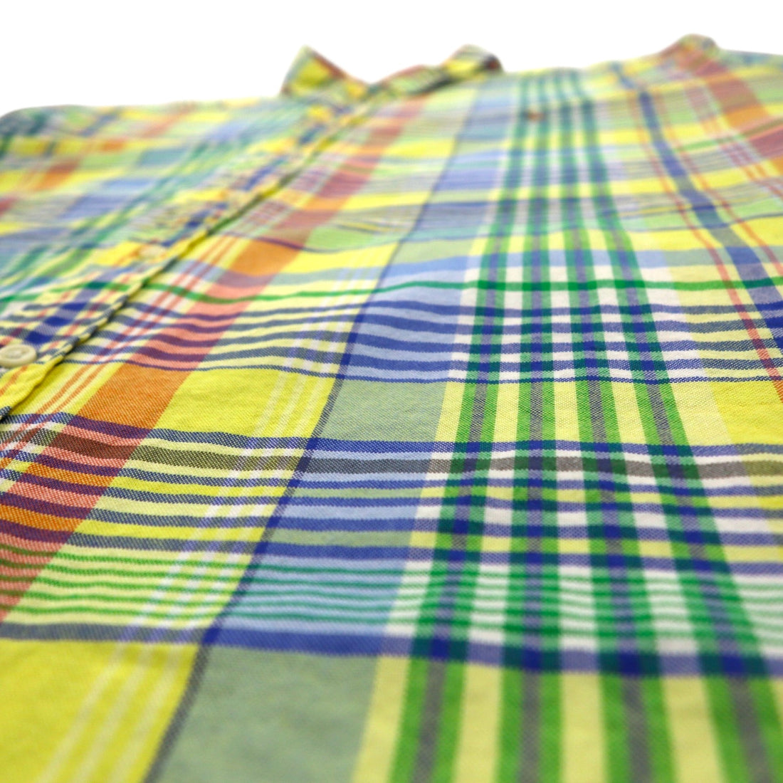 RALPH LAUREN Button-down Shirt, 2XL, Yellow, Check, Big Size, Small Pony Embroidery