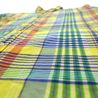 RALPH LAUREN ボタンダウンシャツ 2XL イエロー チェック ビッグサイズ スモールポニー刺繍