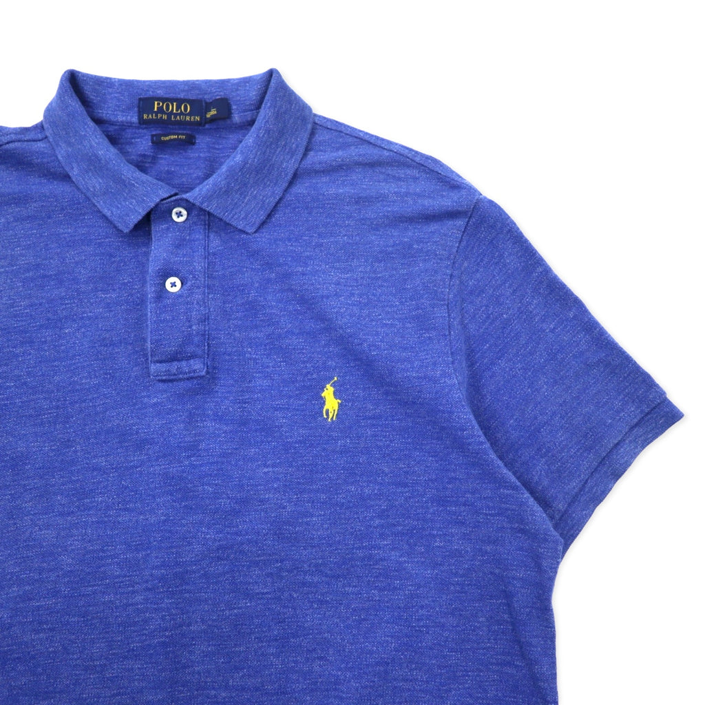 POLO RALPH LAUREN Polo shirt L Blue cotton Small pony embroidery