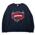 日本然リトテ-古着オンライン-Champion 90年代 USA製 プリント スウェット XXL ブラック コットン BUCKEYE CAFE-Champion 90's USA Made Print Sweatshirt XXL Black Cotton BUCKEYE CAFE