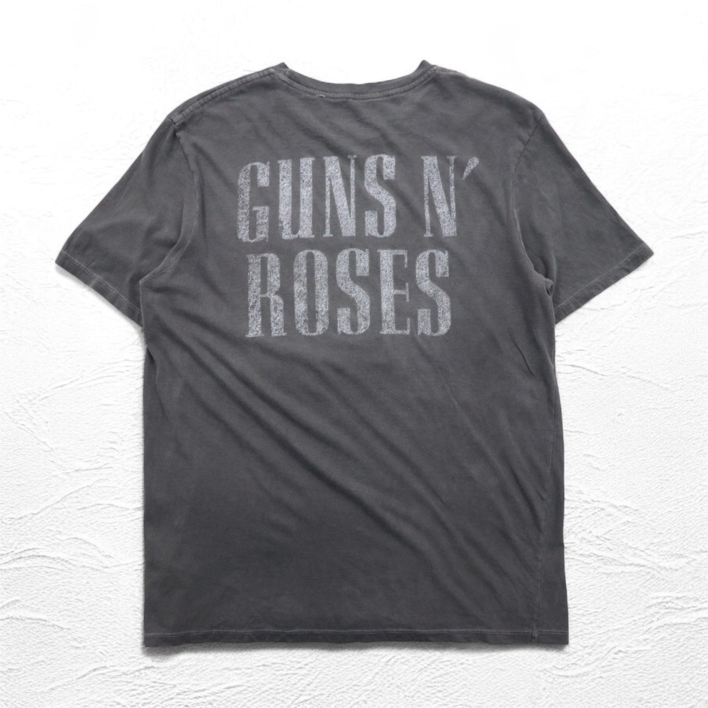 USA製 GUNS N' ROSES ガンズアンドローゼズ バンド Tシャツ XL グレー 両面 スカル クロス LUCKY BRAND