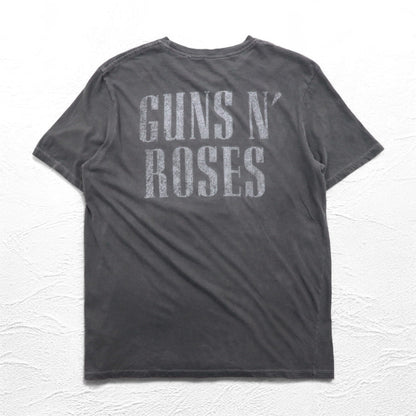 USA製 GUNS N' ROSES ガンズアンドローゼズ バンド Tシャツ XL グレー 両面 スカル クロス LUCKY BRAND