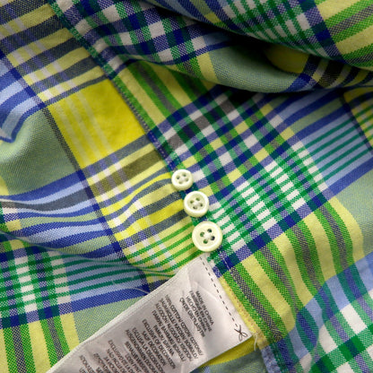 RALPH LAUREN ボタンダウンシャツ 2XL イエロー チェック ビッグサイズ スモールポニー刺繍