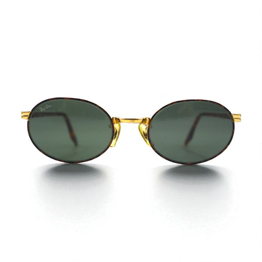 Ray-Ban オーバル サングラス ゴールド ベッコウ メタル RB3007 W2188