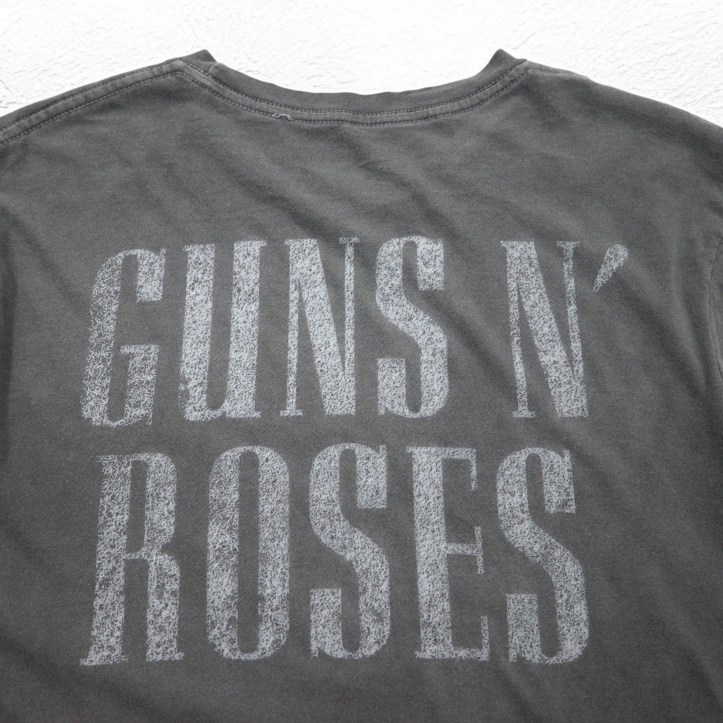 USA製 GUNS N' ROSES ガンズアンドローゼズ バンド Tシャツ XL グレー 両面 スカル クロス LUCKY BRAND