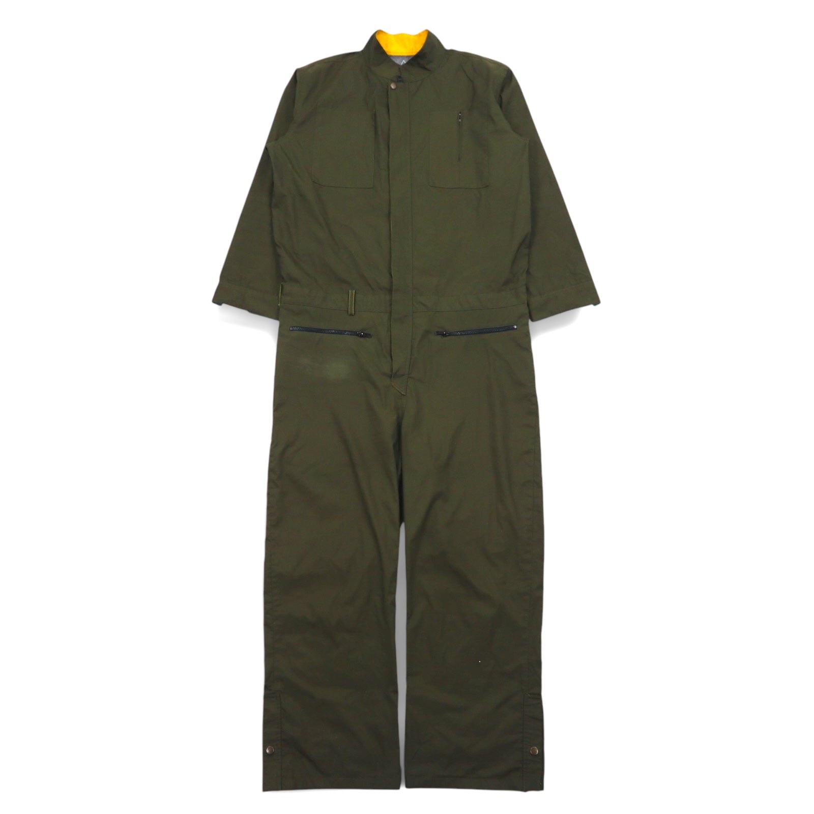 MASH All-in-one Jumpsuit Overalls M Khaki Yellow Nylon