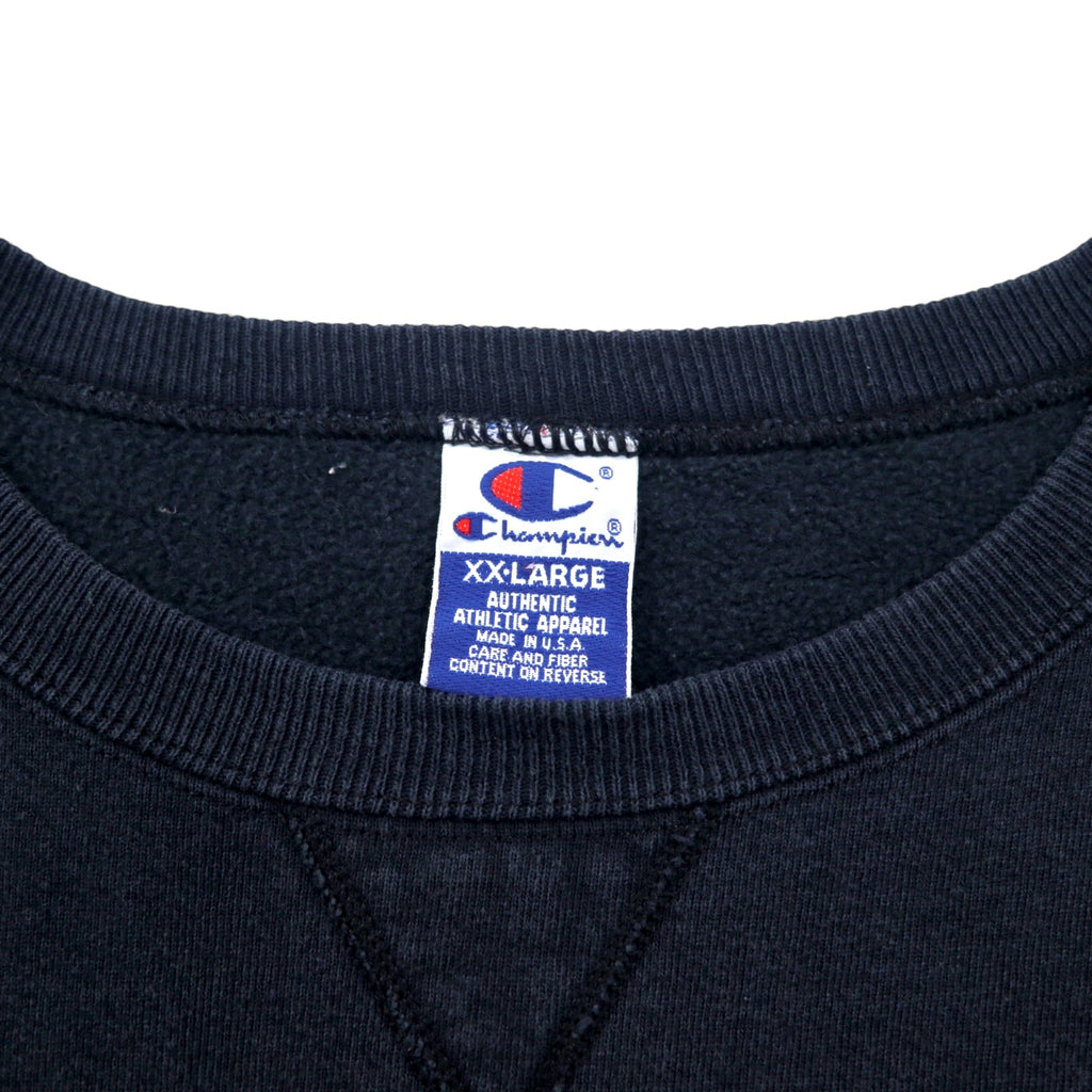 Champion 90s USA Made Printed Sweatshirt XXL Black Cotton BUCKEYE CAFE