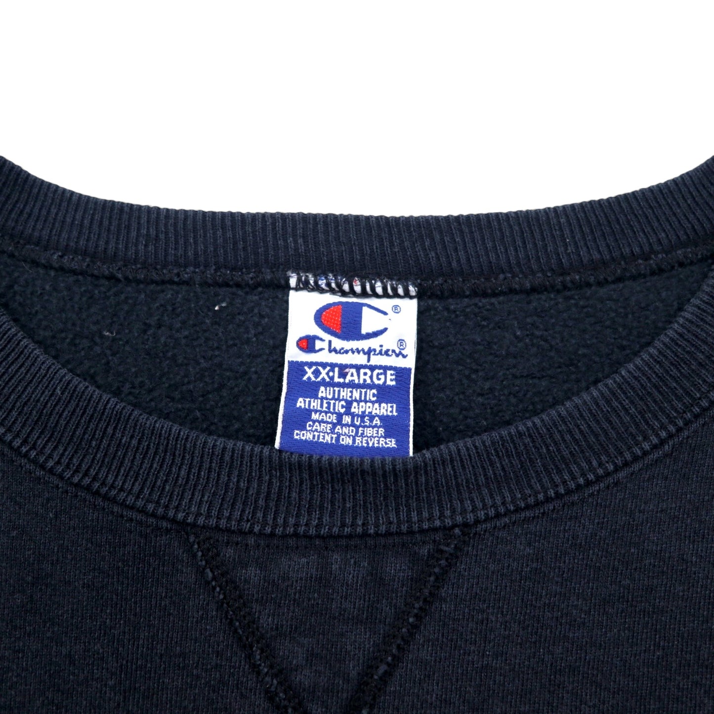 Champion 90年代 USA製 プリント スウェット XXL ブラック コットン BUCKEYE CAFE