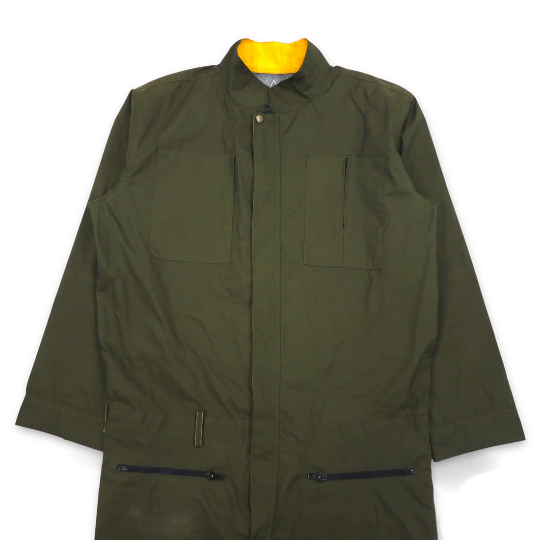 MASH All-in-one Jumpsuit Overalls M Khaki Yellow Nylon