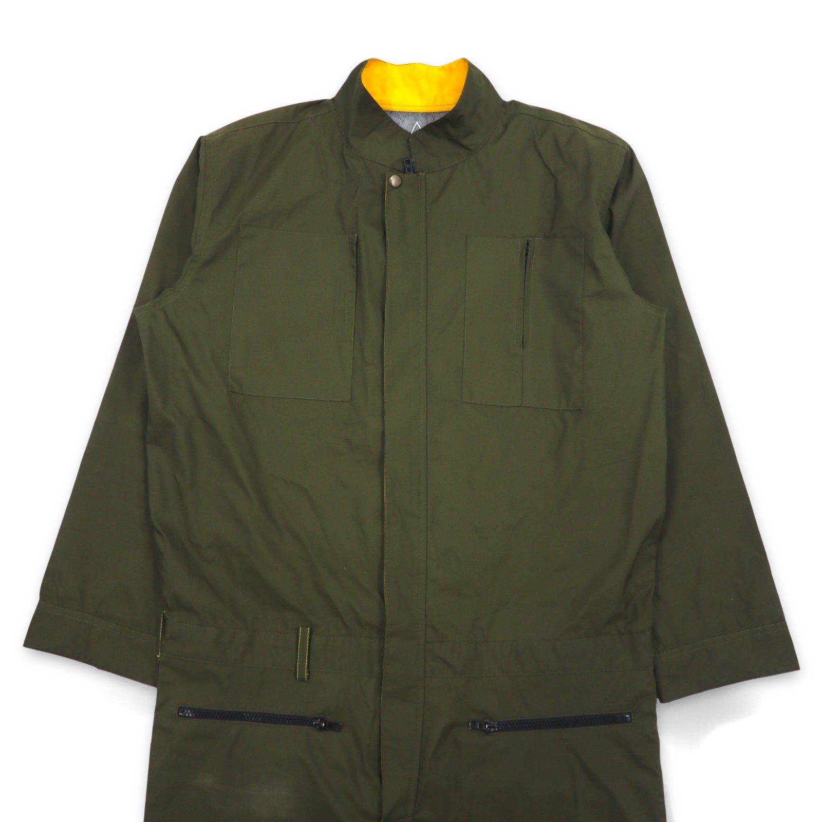 MASH All-in-one Jumpsuit Overalls M Khaki Yellow Nylon