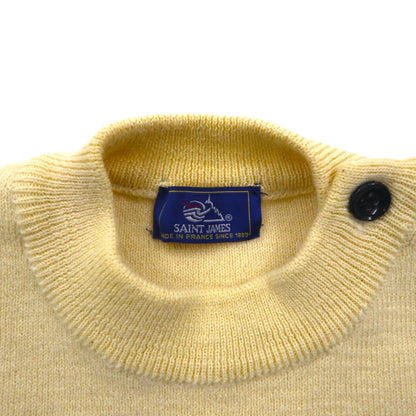 SAINT JAMES マリン ボーダー ニット CANCALE セーター M 生成り ウール 肩ボタン フランス製