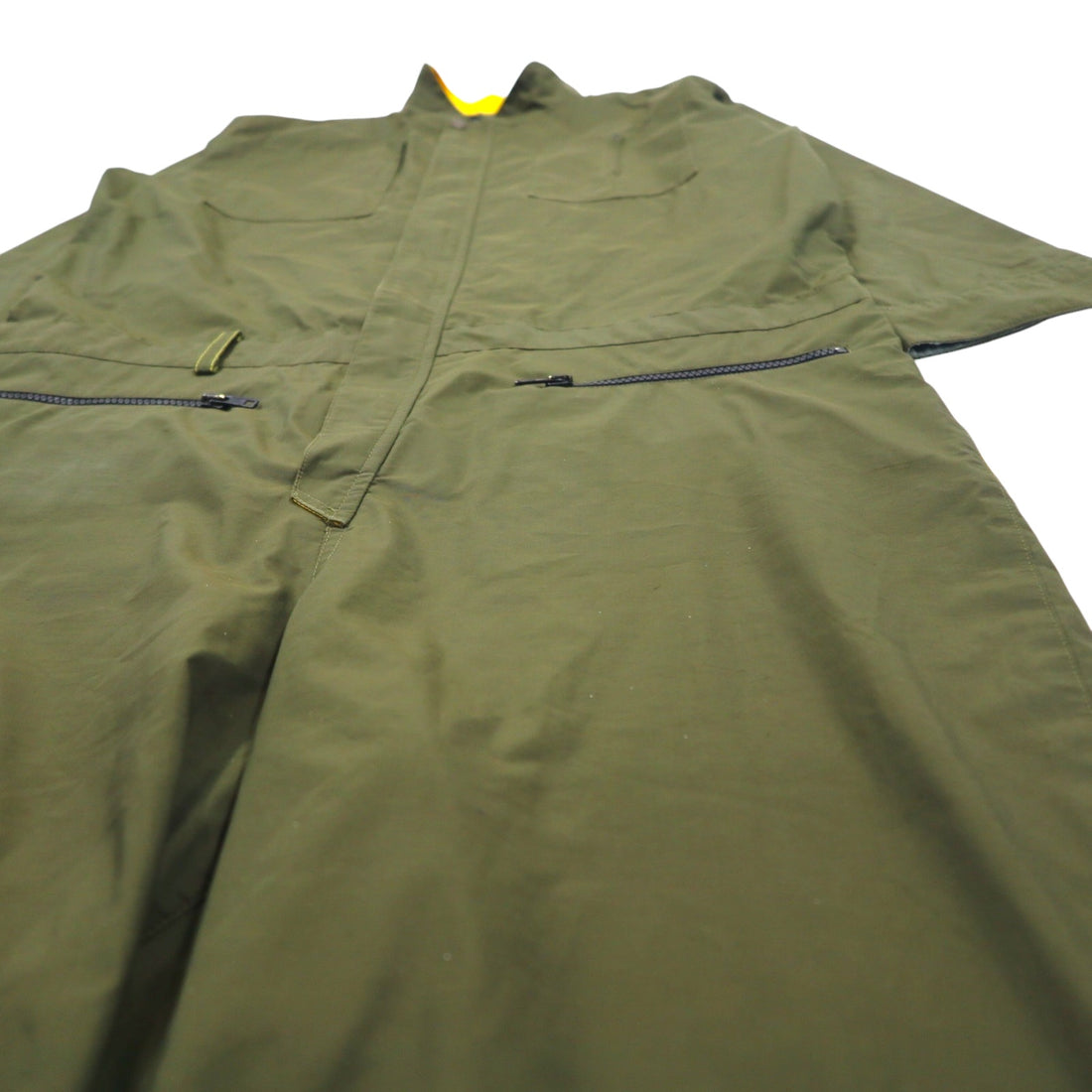 MASH All-in-one Jumpsuit Overalls M Khaki Yellow Nylon