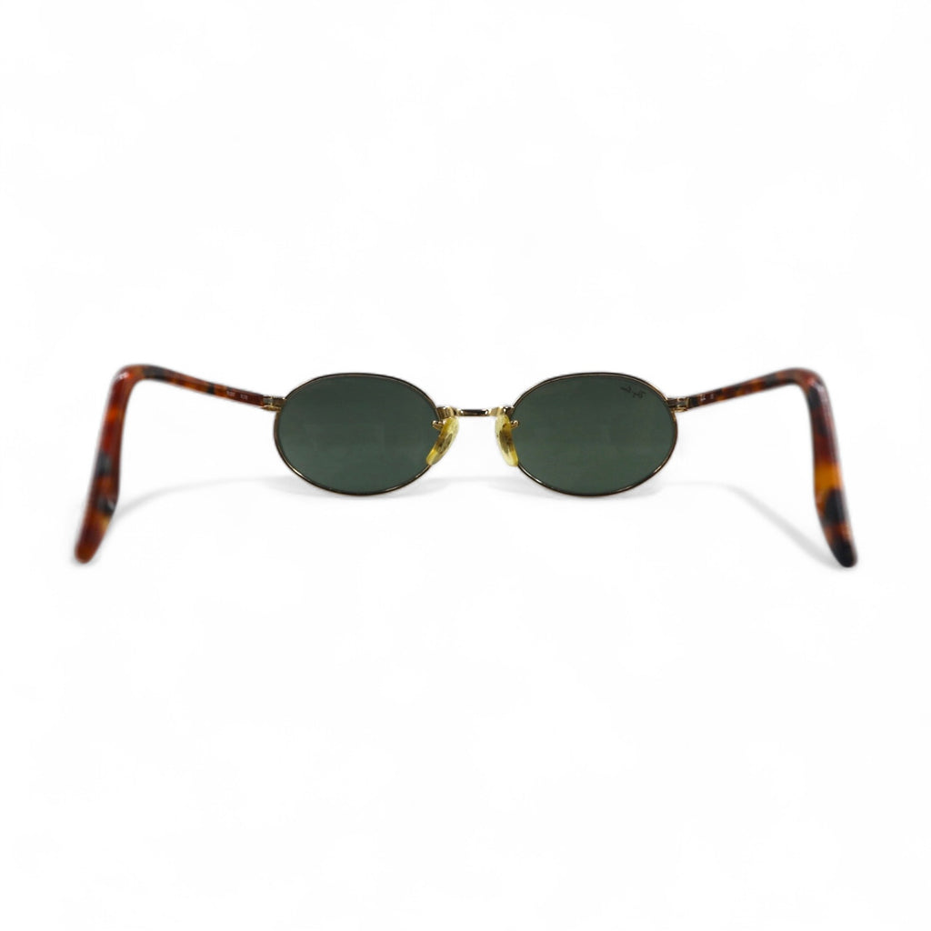 Ray-Ban Oval Sunglasses, Gold, Tortoiseshell, Metal, RB3007, W2188