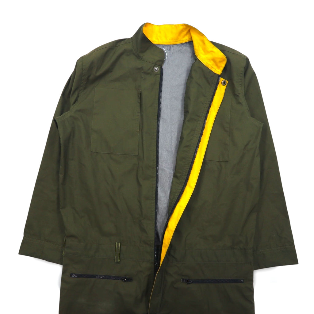 MASH All-in-one Jumpsuit Overalls M Khaki Yellow Nylon