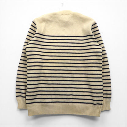 SAINT JAMES マリン ボーダー ニット CANCALE セーター M 生成り ウール 肩ボタン フランス製