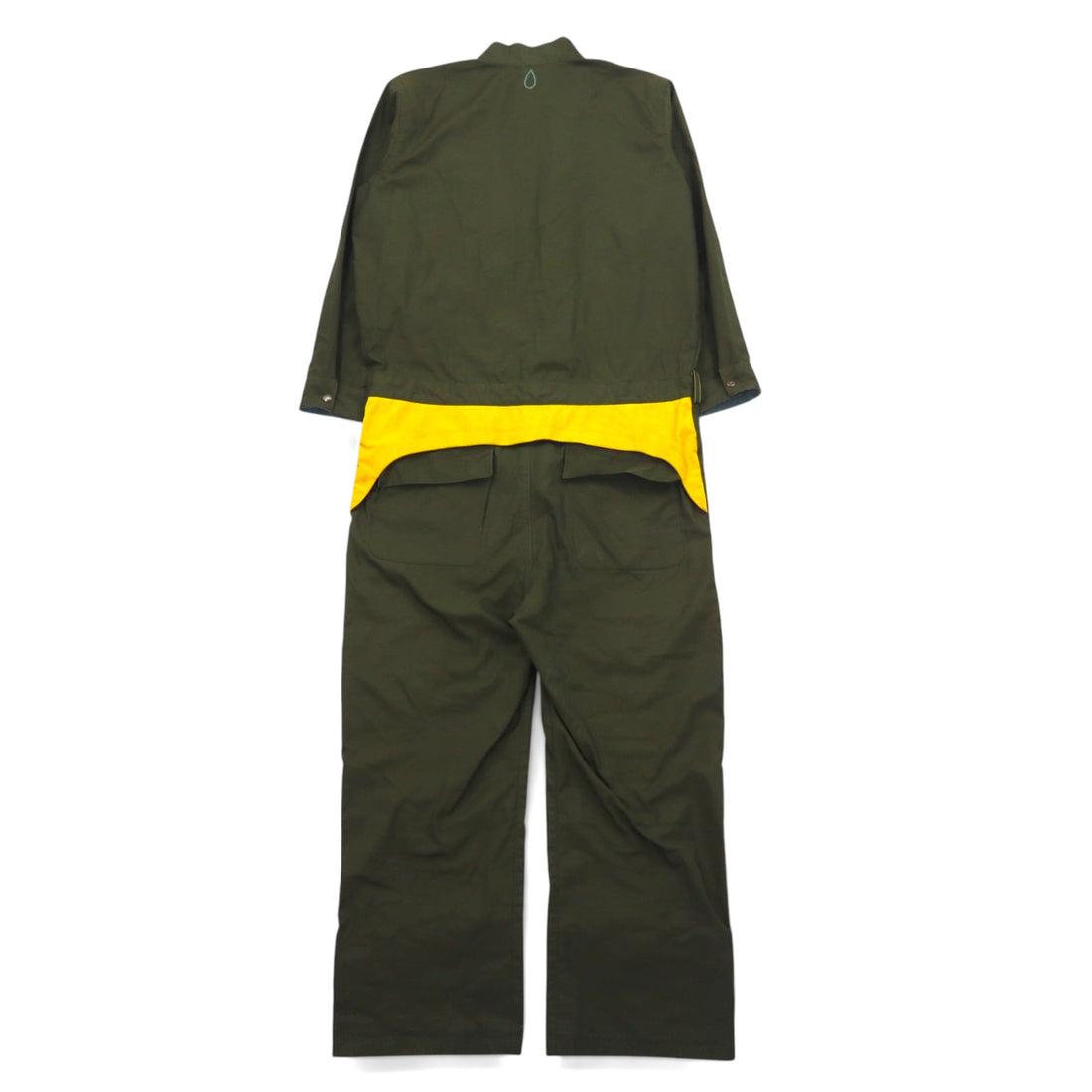MASH All-in-one Jumpsuit Overalls M Khaki Yellow Nylon