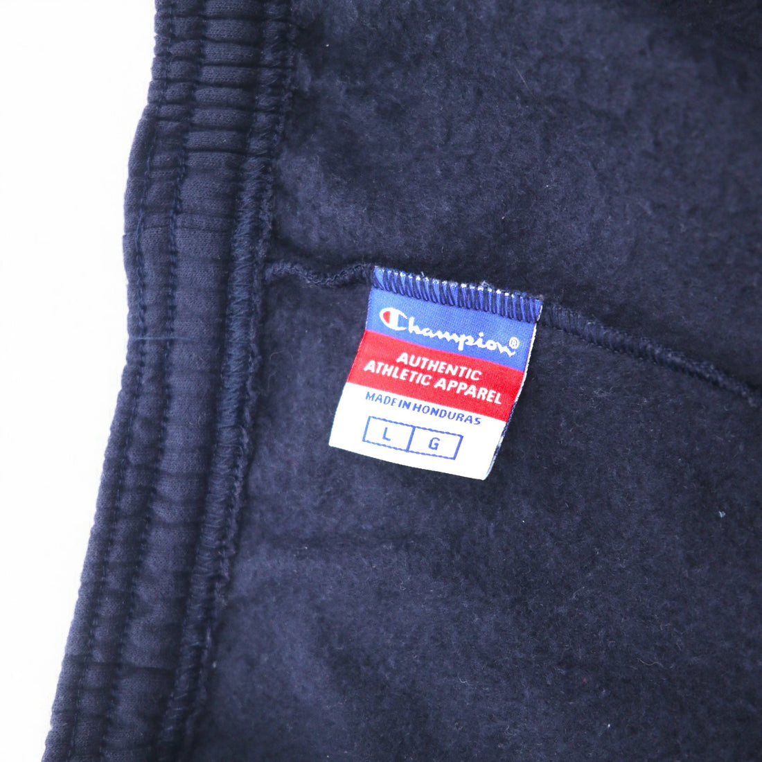 Champion Sweatpants, Large, Navy, Cotton, Fleece Lining, Bar Tag, Made in Honduras
