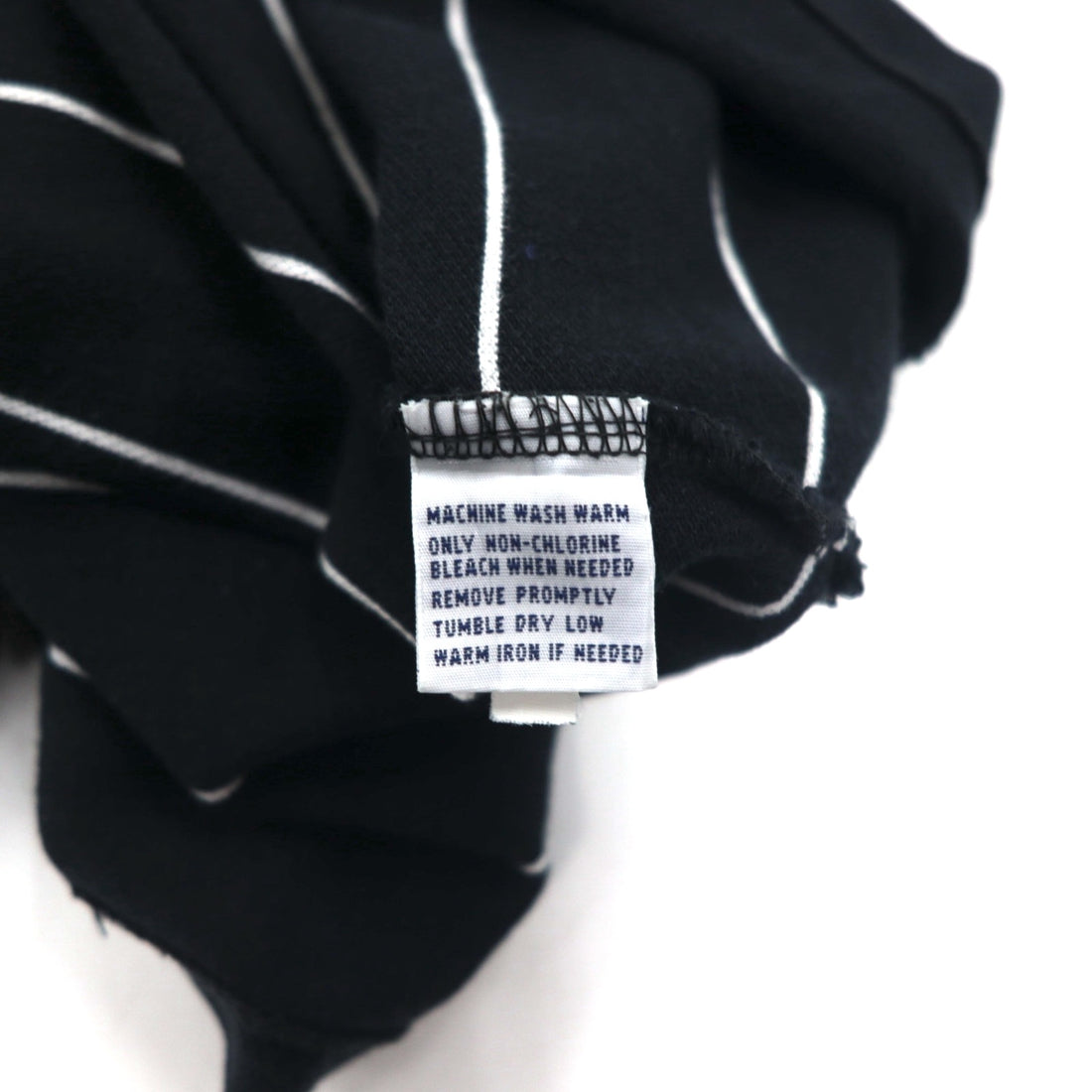 Polo by Ralph Lauren 90s Striped Polo Shirt 2XL BIG Big Size Black Pique Small Pony Embroidery