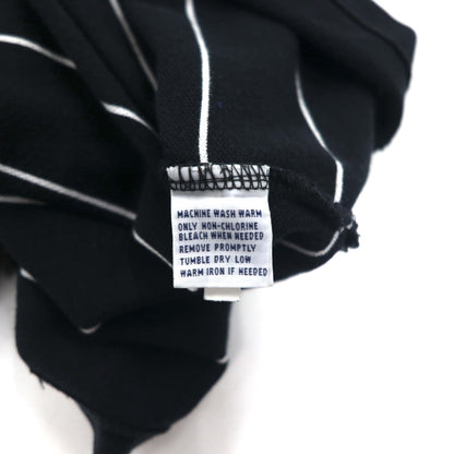 Polo by Ralph Lauren 90年代 ボーダー ポロシャツ 2XL BIG ビッグサイズ ブラック 鹿の子 スモールポニー刺繍