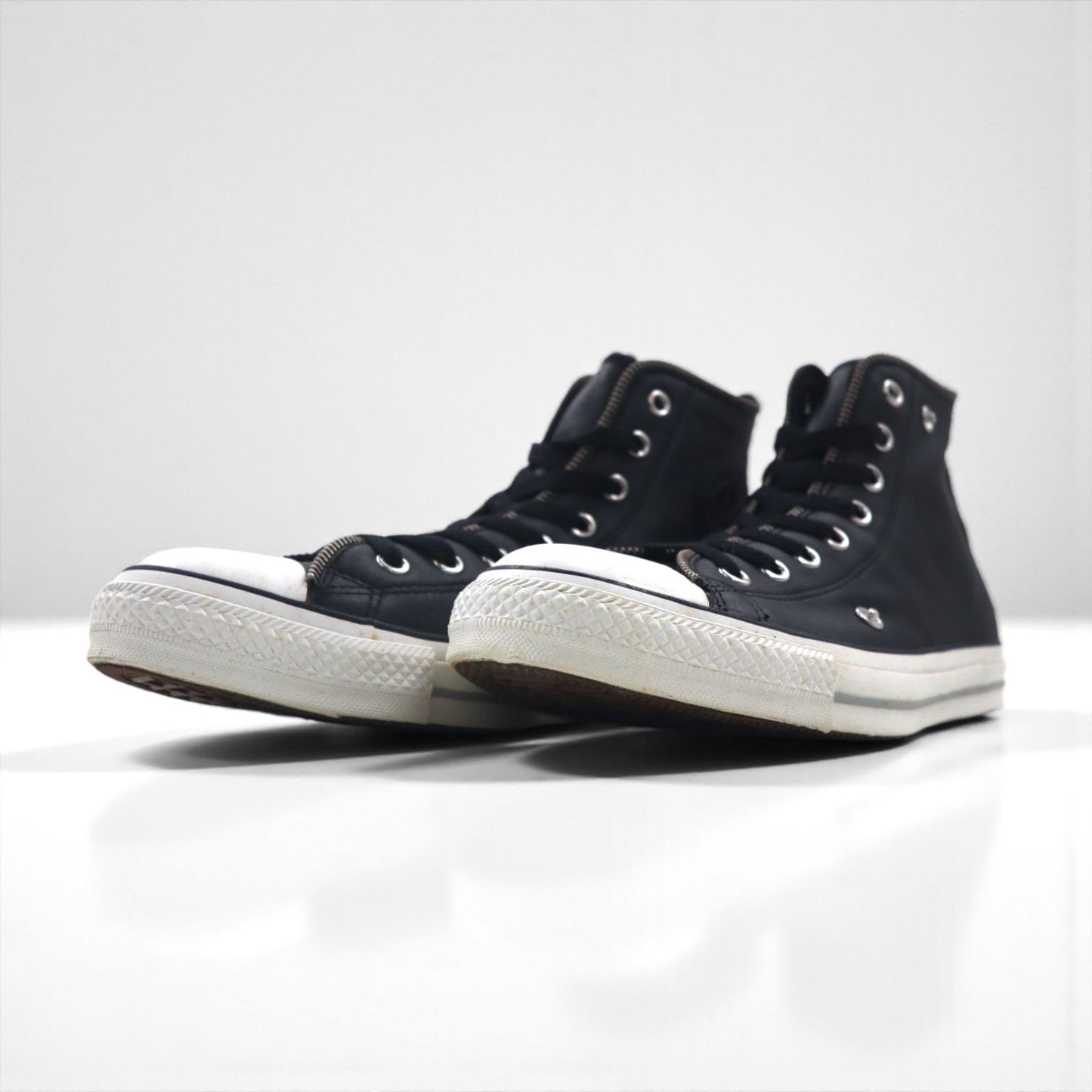 CONVERSE All Star Leather Zip Hi High-top Sneakers, Size 28cm, Zip Design