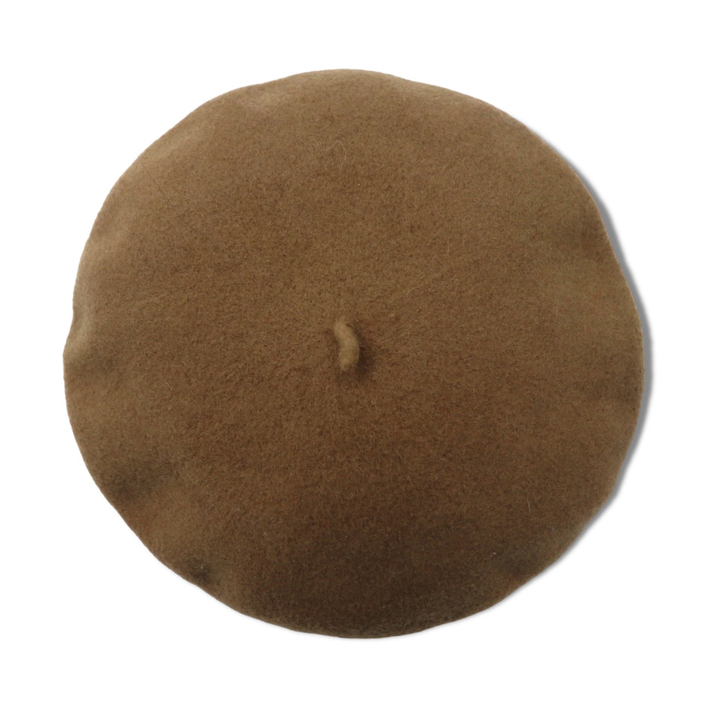 KANGOL beret ONE beige wool logo embroidery MODFLAINE unused item