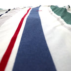 CHAPS RALPH LAUREN 90s Multi-stripe Polo Shirt L White One-point logo embroidery