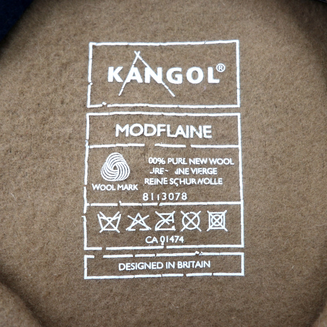 KANGOL ベレー帽 ONE ベージュ ウール ロゴ刺繍 MODFLAINE 未使用品