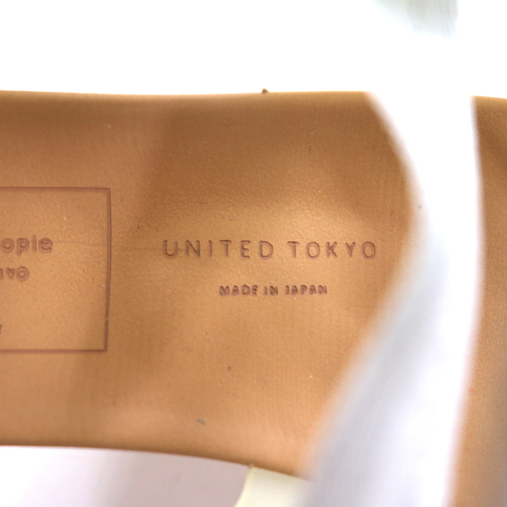 beautiful people × UNITED TOKYO tape logo sports sandals 23-23.5cm white made in Japan unused