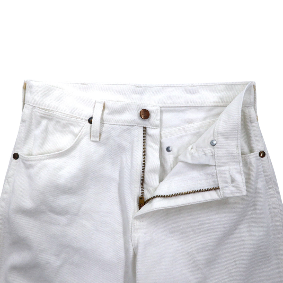 Wrangler 90s USA Made White Denim Pants Size 28 Cotton 13MWZWI