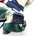 CHAPS RALPH LAUREN 90s Multi-stripe Polo Shirt L White One-point logo embroidery
