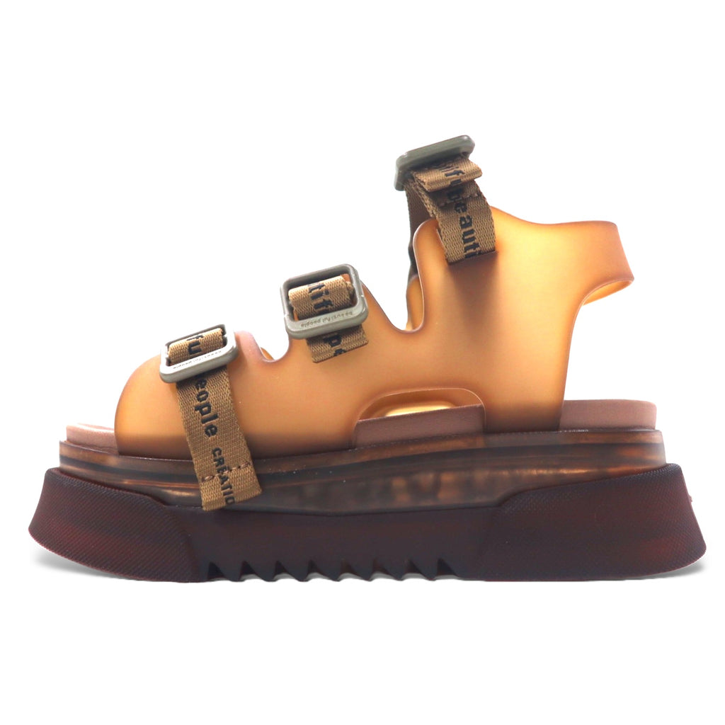 日本然リトテ-古着オンライン-beautiful people × UNITED TOKYO テープロゴ スポーツサンダル 22-22.5cm ブラウン 日本製 未使用品-beautiful people × UNITED TOKYO tape logo sports sandals 22-US5.5 Brown Japan Made Unused