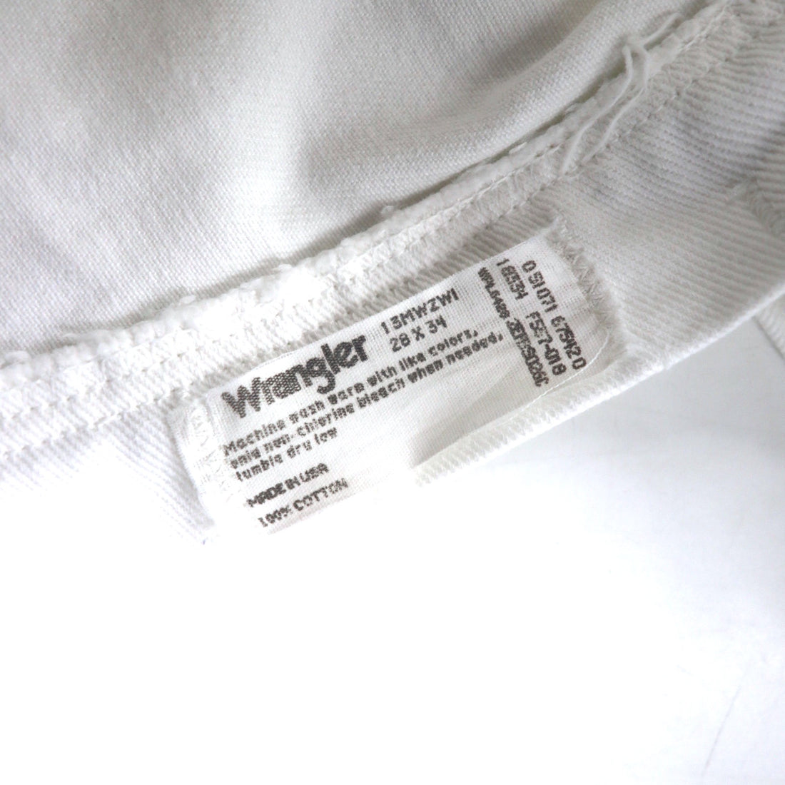 Wrangler 90s USA Made White Denim Pants Size 28 Cotton 13MWZWI