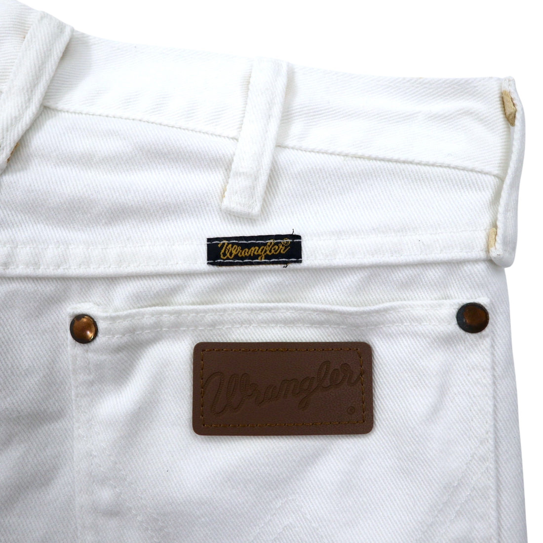 Wrangler 90s USA Made White Denim Pants Size 28 Cotton 13MWZWI